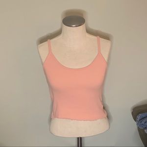 PacSun light pink tank top cami cropped small S